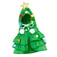 thumbnail image 6 of Xmas Tree Cape with Santa Hat Dogs Cat Christmas Costume for Cats Dogs Green Medium, 6 of 8