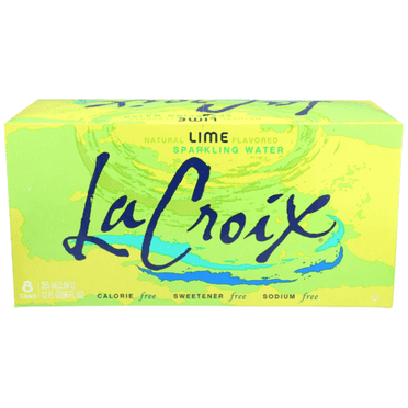 La Croix Lime Sparkling Water 8 Pack 12 fl oz - Pack of 2