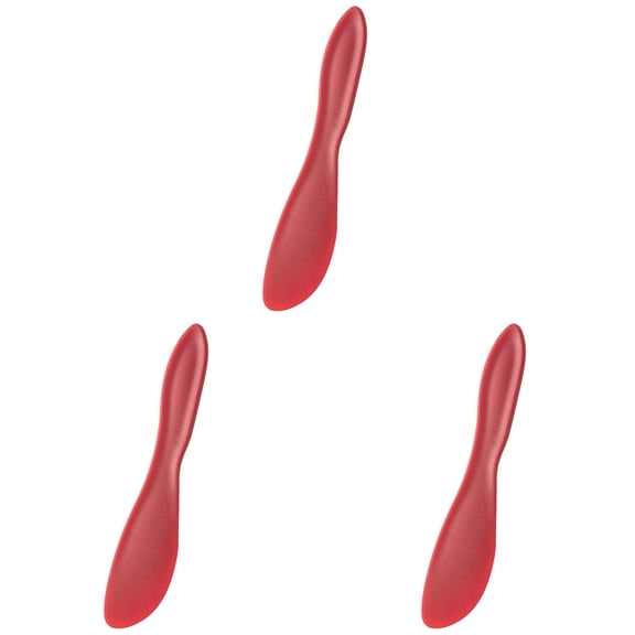 3Pcs Butter Spreader Knifes, 1.4x7 inch Multi Purpose Spreaders, Versatile Butter Knife for Soft Cheese or Frosting, BPA-Free and Dishwasher-Safe, Red