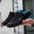 thumbnail image 4 of Modisza Slides for Men Closed Toe Quick Drying Garden Shoes Breathable Mesh Clog Beach Sports Flat Sandals with Arch Support Size 8 Blue, 4 of 6