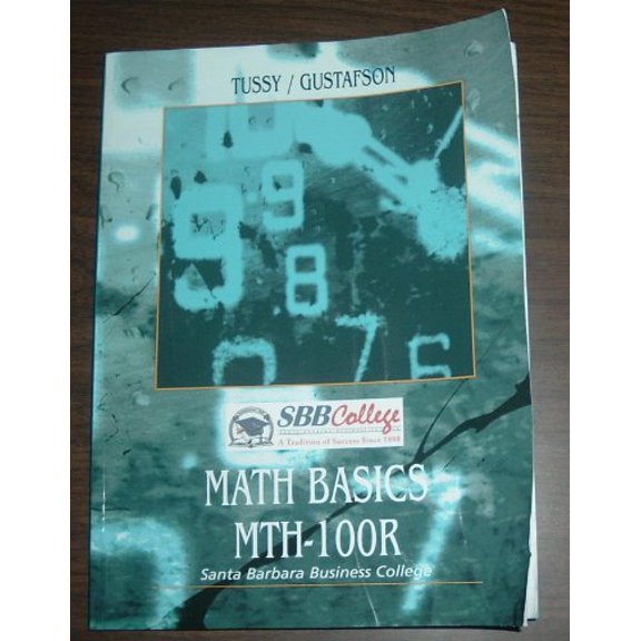 Pre-Owned Math Basics MTH-100R Santa Barbara Business College Paperback