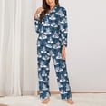 thumbnail image 3 of Wukai Snow Penguin Print Women's Pajama Set - Soft Long Sleeve Sleepwear for Comfort and Style-X-Large, 3 of 9