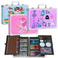 thumbnail image 4 of Caja de aluminio de doble capa con 145 pinceles, juego de bolígrafos de acuarela, suministros de arte para pintar, herramientas de pintura para el día de los niños, pincel, 4 of 5