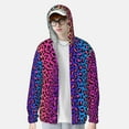 thumbnail image 4 of Fotbe Leopard Neon Rainbow Gradient Men's Women's UPF 50+ Sun Protection Jacket Hooded Cooling Shirt with Pockets Hiking Outdoor Performance-XX-Large, 4 of 9
