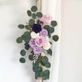 thumbnail image 4 of Guirlande de Fleurs Artificielles Rustiques Guirlande Murale Faite à la Main pour Fêtes Tonnelle Porte d'Entrée Couronne Ornement Violet, 4 of 9