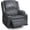 Dark Gray, variant on Oversized Manual Recliner Chair, 3X Home Theater Seating, RV Single Sofa w/ Storage & Cup Holder, for Living Room , Velvet Grey