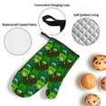 thumbnail image 5 of YFYANG Oven Mitts and Pot Holders Sets 4 Pieces, Non-Slip Heat Resistant Green Retro Floral Pattern Kitchen Glove Pot Mat for Cooking and Baking, 5 of 8