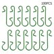 thumbnail image 1 of Lylong - 100 adornos navideños para el día de Navidad, ganchos en forma de S para árbol de Navidad, ganchos para calcetines de Navidad, color verde, 1 of 7