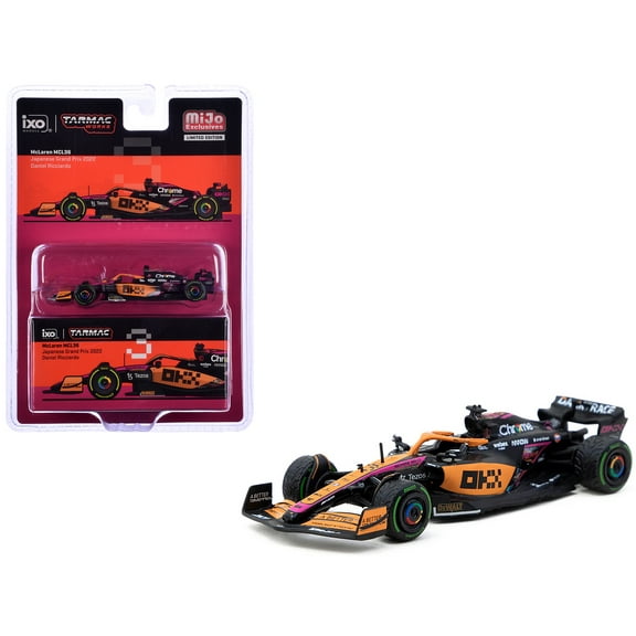 McLaren MCL36 #3 Daniel Ricciardo Formula One F1 "Japanese GP" (2022) "Global64" Series 1/64 Diecast Model Car by Tarmac Works