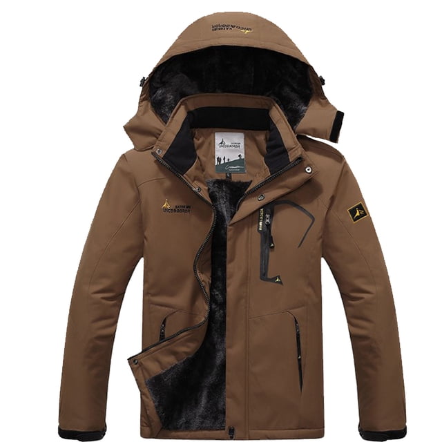 Coupe-vent Imperméable Chaud pour Homme avec Capuche Veste de Planche à Neige