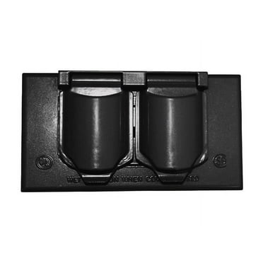 Sigma Electric 14245BR Horizontal Duplex Cover, 1 Gang, Metal