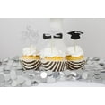 thumbnail image 3 of Graduation Cupcake Toppers 2025 Blue, Glitter Class of 2025 Cupcake Toppers Supplies, Class of 2025 Congrats Grad Cap Diploma Cupcake Picks for Graduation Party Decorations 2025 Blue and Black - 40Pcs, 3 of 10