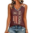 thumbnail image 5 of JULMCOMO 4th of July Tank Tops for Women Patriotic V Neck Independence Day Shirt Stars Stripes 1776 Summer Sleeveless Shirts Wine L, 5 of 6