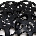 thumbnail image 2 of TuningPros WSC3-888B14 Set of 4  Matte Black Hubcaps 14" - Hub Caps Wheel Skin Cover 14 inches 4 Pcs Set, 2 of 5