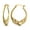 Gold-Tone, variant on Womens Romantic Love Heart Hoop Earrings Diamond-Cut Sterling Silver 0.5 Inch Dia