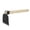 Wood and Black - Type E Short Handle Hoe, variant on NFTIGB 5-Claw Rake Hand Cultivator with Long Wooden Handle, Bendproof Garden Hand Rake Tool, Great for Loosening or Weeding Soil, 15.75 inches / 40 cm