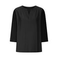 thumbnail image 5 of GERsome Womens 3/4 Sleeve Tops V Neck Casual Summer Work T Shirts Tee Blouse Loose Lightweight Clothes, 5 of 5
