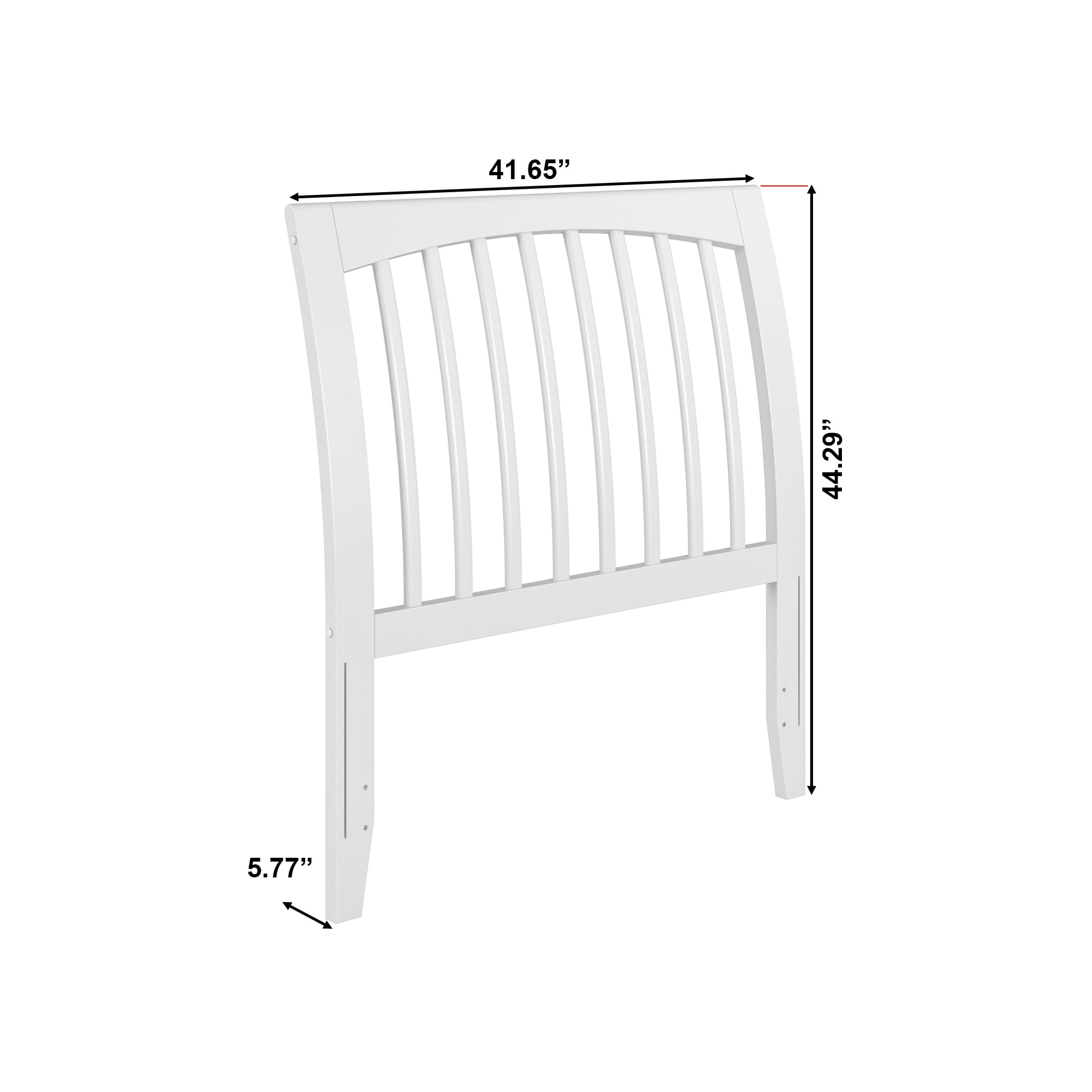 AFI Orleans Twin Sleigh Solid Wood Slat Headboard, White