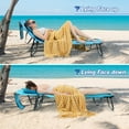 thumbnail image 3 of Costway Beach Chaise Lounge Chair with Face Hole Pillows & 5-Position Adjustable Backrest, 3 of 10