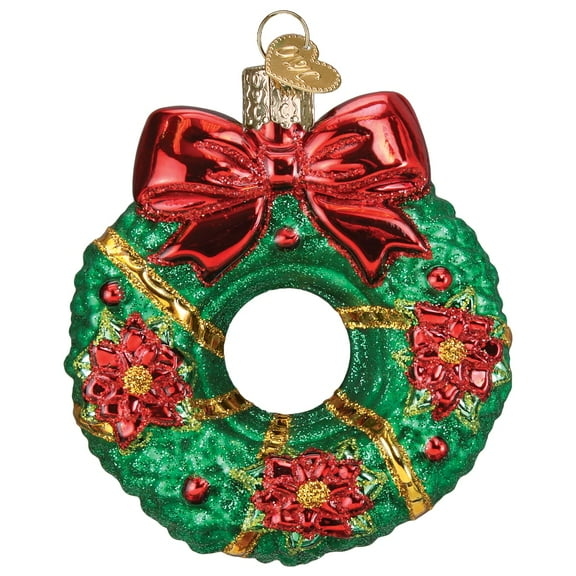 Old World Christmas Christmas Wreath Glass Blown Ornament for Christmas Tree