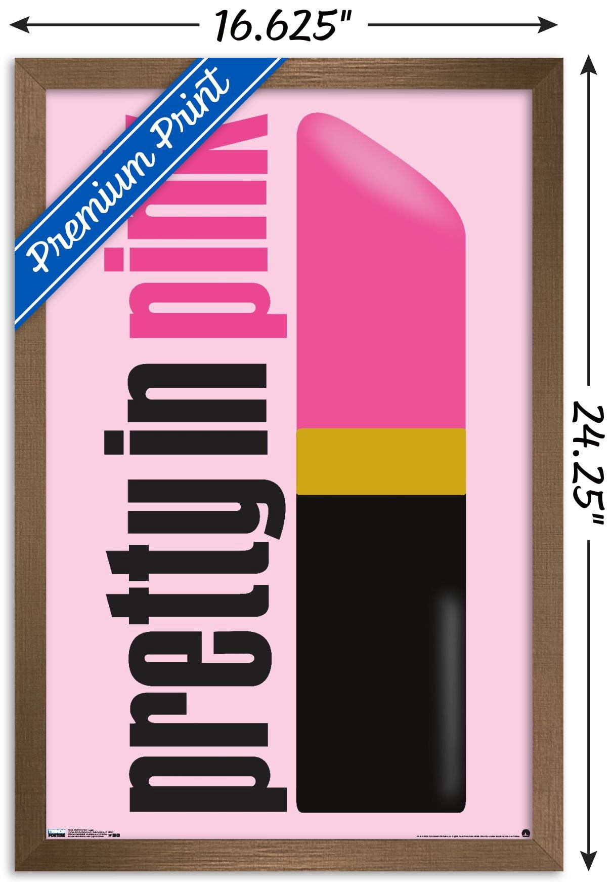 Pretty in Pink - Logo Wall Poster, 14.725" x 22.375", Framed