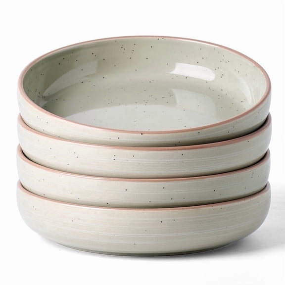 Meteor Series 4 Pieces 8.1" Pasta Bowls Set, Matcha Green