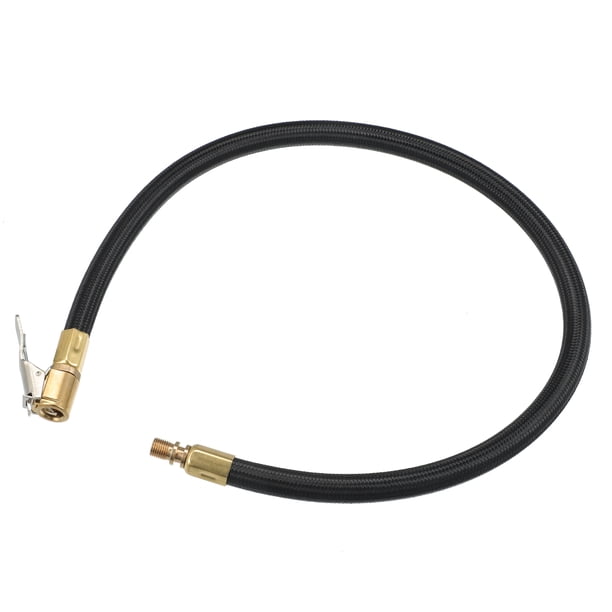 Goma de cobre 48 cm 20 "Válvula de neumático tubo de conexión mandril de aire inflador compresor bomba manguera de extensión para coche moto bicicleta conexión rápida