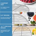 thumbnail image 3 of Casewin Round Cooking Rack, 4 Size Choose, Baking Cooling Steaming Grilling Rack Stainless Steel, Fits Air Fryer/Stockpot/Pressure Cooker/Cake Pan, Oven & Dishwasher Safe, 3 of 7