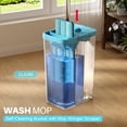 thumbnail image 5 of JOYMOOP Mop and Bucket Set with Wringer, Mops for Floor Cleaning, Wall Mop Cleaner with Long Handle, with 4 Reusable Microfiber Mop Pads - Grey+Cyan Blue, 5 of 9