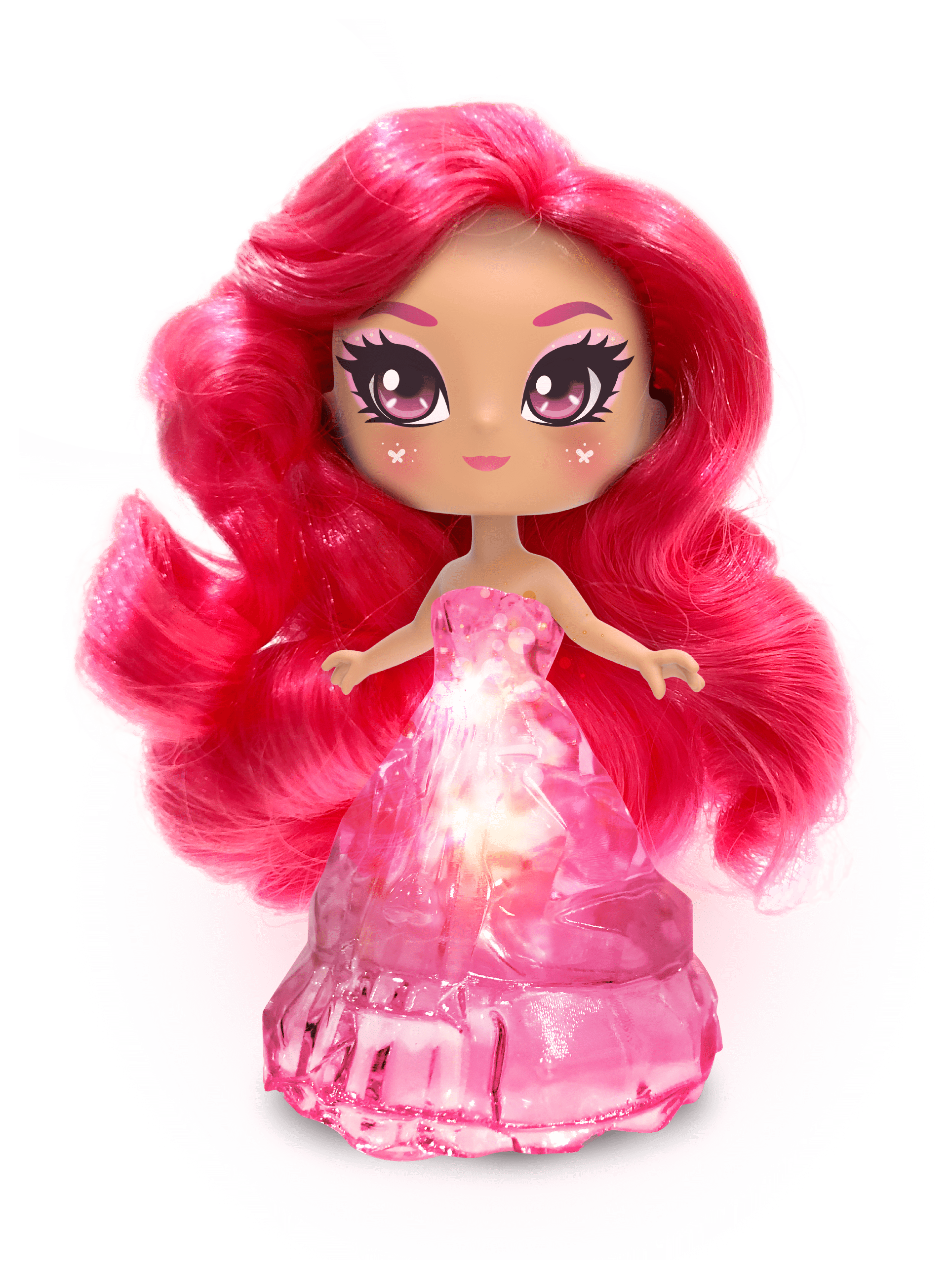 Crystalina Rose Quartz 4-Inch Girls Doll W Ith Color Changing Led