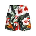 thumbnail image 5 of DIOAZUD Mens Swim Trunks with Drawstring Elastic Waist Swimming Shorts Quick Dry 5" Swimming Trunks Floral Print Beach Swimwear Big and Tall Bathing Suits with Pockets XXL, 5 of 6