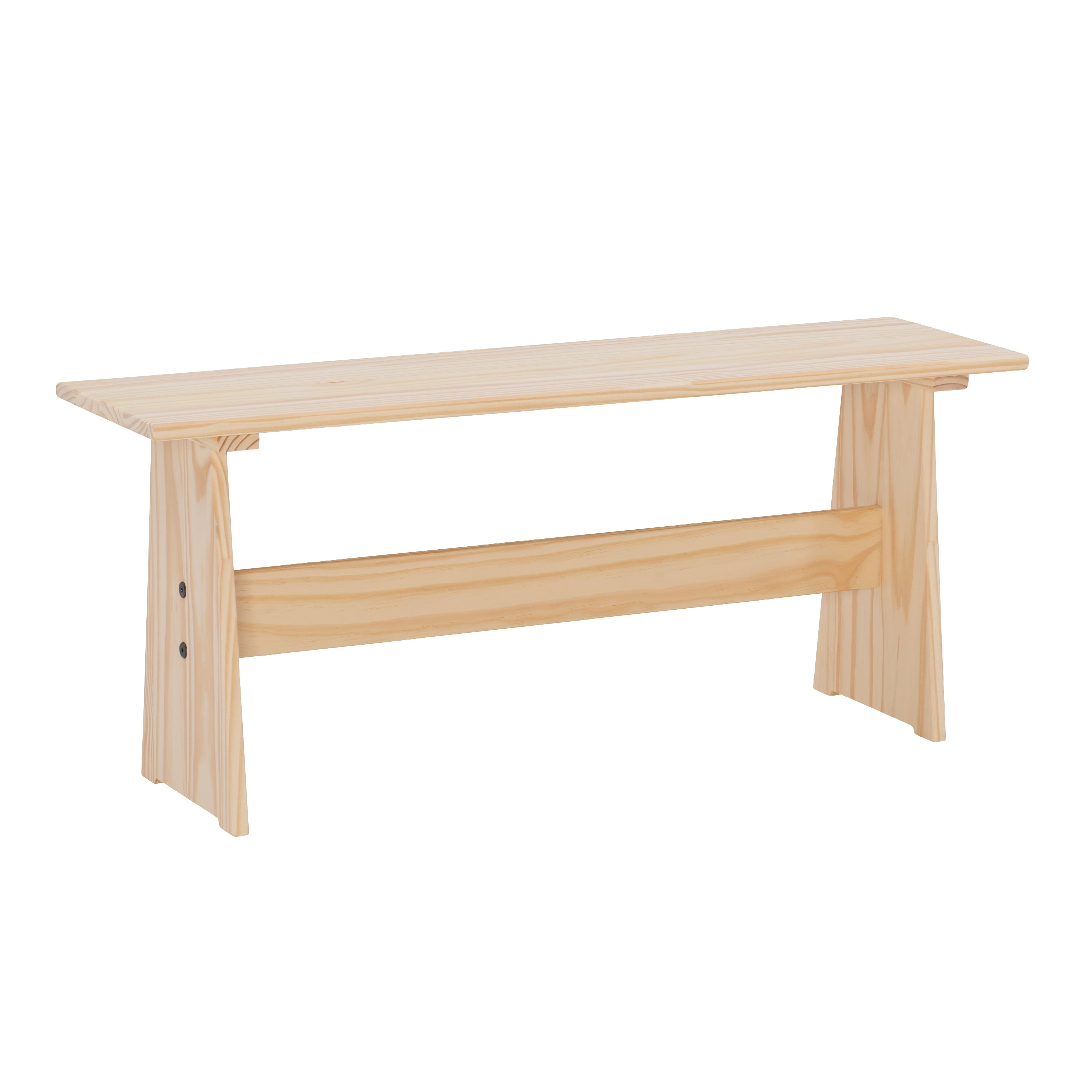 Linon Wickford 3-Piece Farmhouse Indoor Corner Dining Nook with Storage, Unfinished
