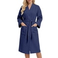 thumbnail image 3 of Yuncity Women's Nightgowns Lightweight Kimono Robe Long Sleeve Soft Bathrobe Elegant Homewear Cozy Pajamas Pjs Sleepwear S-Xxxl, 3 of 6