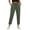 Army Green, variant on SwiftWear Women's Cargo Joggers Outdoor & Casual Multi-Pocket Cropped Ankle Pants with Elastic Waist, Comfortable & Stretchy Activewear