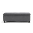 thumbnail image 6 of Atlin Designs 48"W Linen Upholstered Storage Bench in Slate Gray, 6 of 9