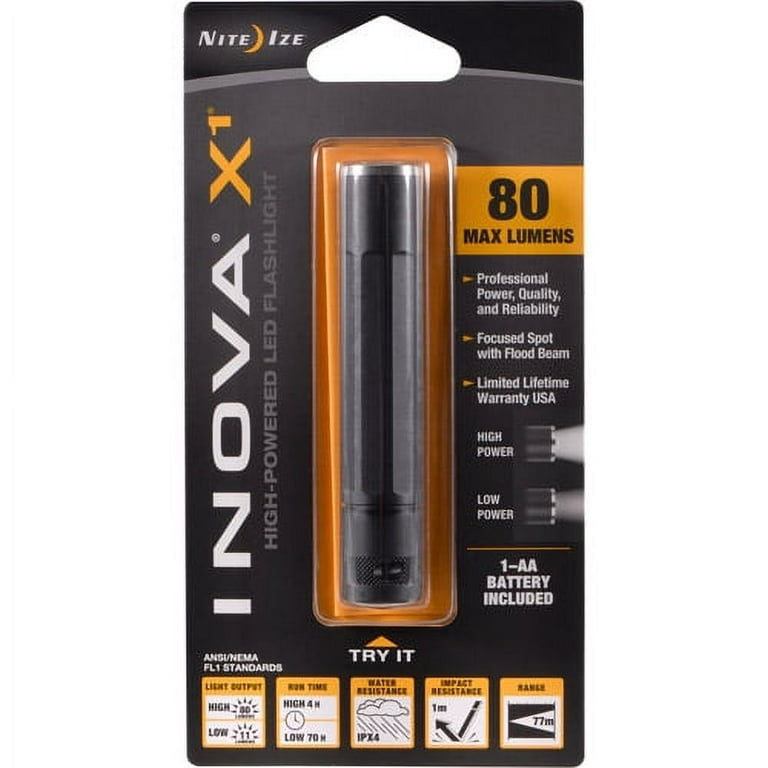 Inova X1 Flashlight, Black - Walmart.com