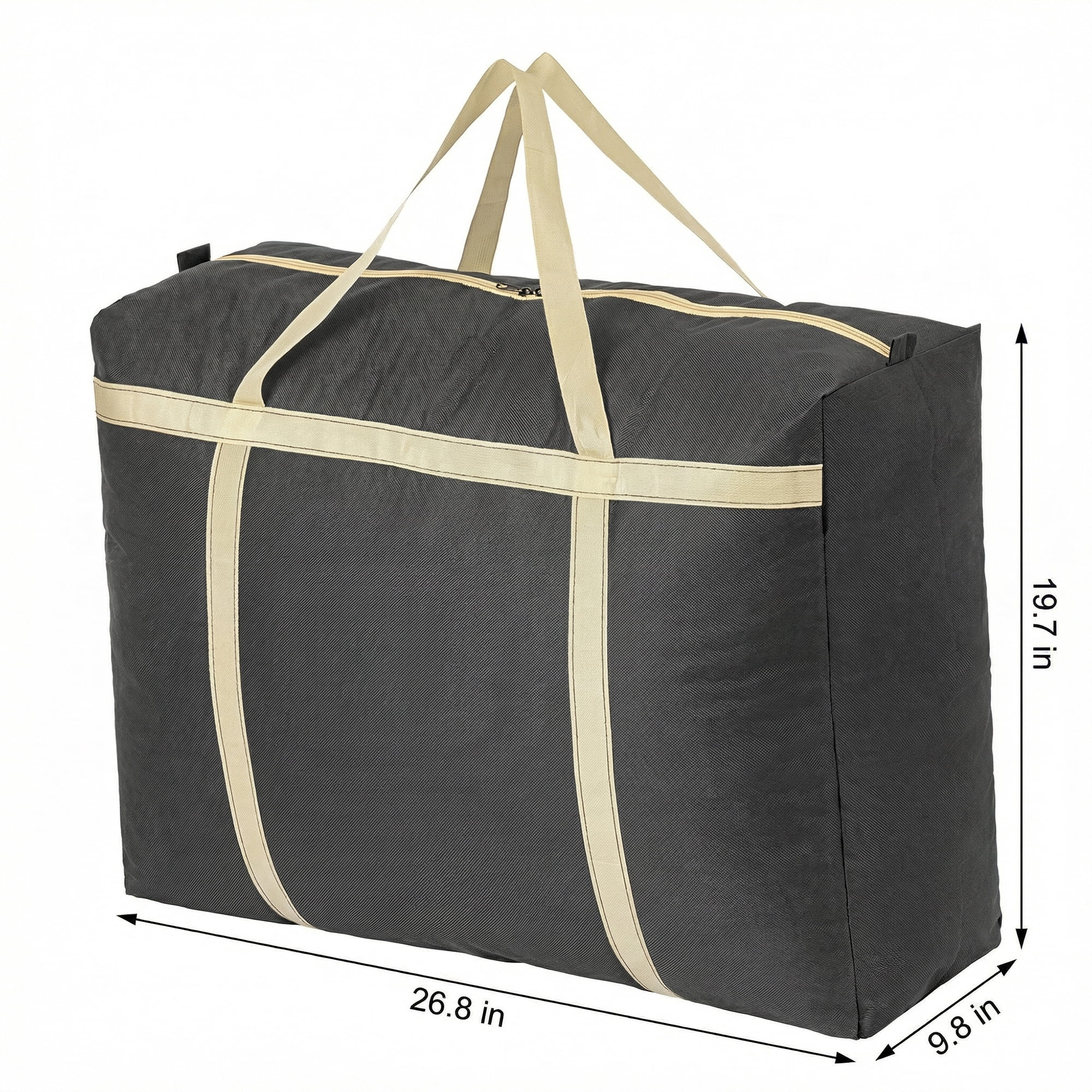 Unique Bargains Foldable Storage Bags for Organizing Clothing Black 26.8"x9.8"x19.7"
