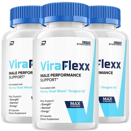 (3 Pack) ViraFlexx for Men Capsules – Advanced All-Natural Dietary Supplement for Men's Health, ViraFlexx Reviews (180 Capsules)