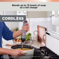 thumbnail image 4 of BLACK+DECKER Kitchen Wand Cordless Immersion Blender, 3 in 1 Multi Tool Set, Hand Blender with Charging Dock, Whisk and Milk Frother, Grey (BCKM1013KS01), 4 of 5