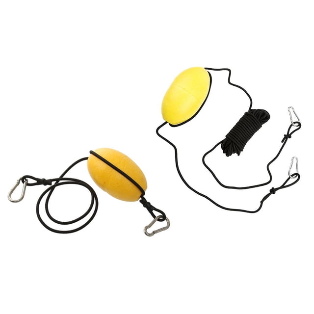 2 juegos de línea de cuerda de remolque de boya de ancla flotante kayak con boya EVA Clips de material acero inoxidable accesorios de kaya shamjiam Kayak Tow Throw Line