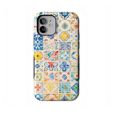 Casely iPhone 12 Case | Tuscan Tiles | Dolce Vita | Bold Protective Design | Compatible with MagSafe