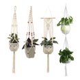 thumbnail image 1 of Maceta colgante de pared para interiores y exteriores, cesta para balcón, patio, jardín, flor, maceta, decoración del hogar 4 Piezas Inevent HA3908-00B, 1 of 6
