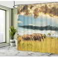thumbnail image 5 of Ambesonne African Shower Curtain, Family Photo, 69"Wx70"L, Yellow Grey and Blue, 5 of 5
