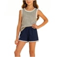 thumbnail image 2 of LvhaoGJOB Little Kids Girls Tank Top and Shorts Outfit Set - Elastic Waist, 2 of 6