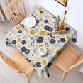 thumbnail image 2 of Pioneer Flower Floral Print Pattern Square Tablecloth, Waterproof Wipeable Spillproof Washable Table Cover for Home Kitchen Party Decor, 52"x52", 2 of 6