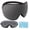 Gray, variant on 3D Sleep Eye Mask, Cooling Blackout Blindfold with Contoured Cups and 5 Pairs of Foam Earplugs, Black