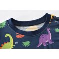 thumbnail image 4 of FEDPOP Toddler Boys Dinosaur Pajamas Bamboo Viscose Kids Long Sleeve Snug fit Pjs 2pcs Set 3T, 4 of 7