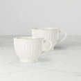 thumbnail image 2 of Lenox French Perle Groove White Latte Mug, Set Of 2, 2 of 3