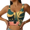 thumbnail image 1 of Balery Cat Hiding In Potted Plants Sujetadores deportivos con espalda cruzada para mujer, acolchados, sin costuras, de alto impacto, ideales para yoga, gimnasio, entrenamiento y fitness.-, 1 of 8