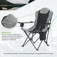 thumbnail image 6 of 2 Pack Folding Camping Chairs, Heavy Duty Portable Outdoor Chairs for Adults, Adjustable Angled Backrest, Supports Up to 350lbs, with Carry Bag, 6 of 9